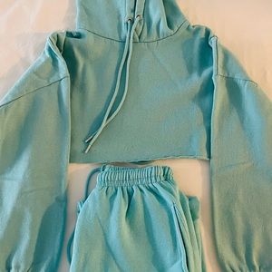 Nasty Gal Cropped Sweat Set